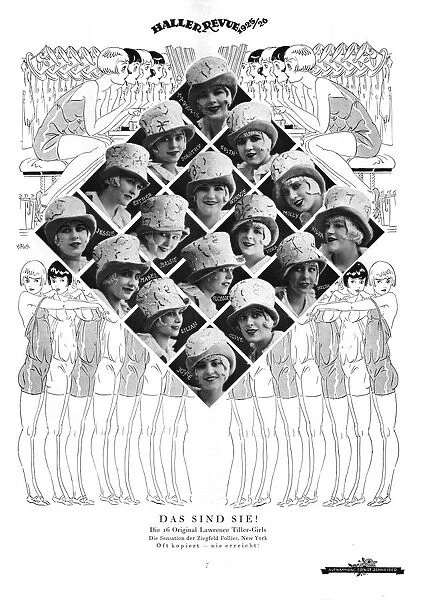 The 16 Lawrence Tiller Girls in Herman Hallers Achtung