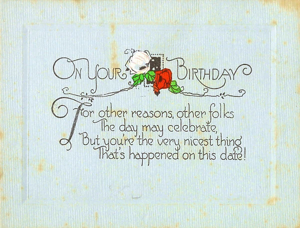 1930s childs birthday card