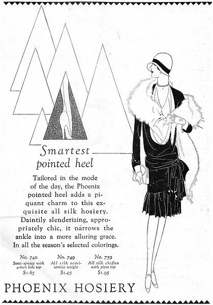 Advert for Phoenix Hosiery, New York Date: 1928