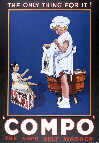 Advertising showcard, Compo Washing Soap Powder