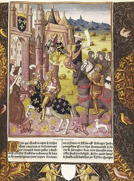 Allegory of Charlemagnes reign. Illustration