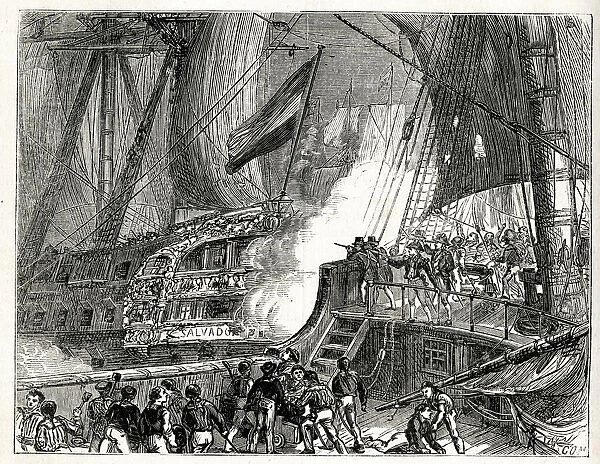 Battle of Cape St Vincent, southern Portugal, 14 February 1797
