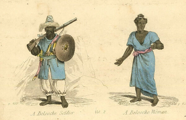Belooche Soldier and Belooche Woman