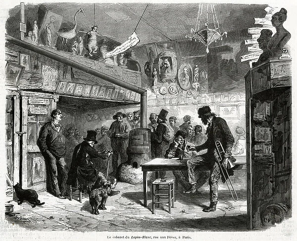 Cabaret in Lapin Blanc, Paris, 1860