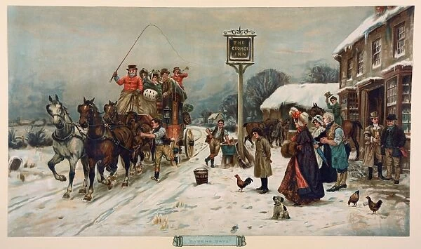 Christmas scene, Bygone Days