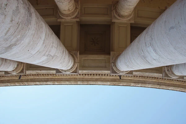 Columnade of St. Peters Square of Vatican. Built by Bernini