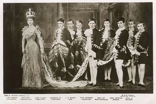 Coronation of Edward VII - Queen Alexandra and Page Boys
