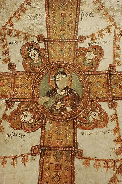 Cross in Majesty (Maiestas Crucis). Fresco, detail