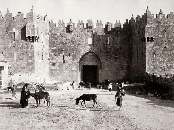 Damascus Gate, Jerusalem, Palestine, Israel, c. 1890