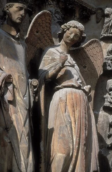 FRANCE. Reims. Cathedral of Notre-Dame. Angel
