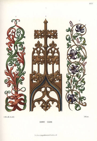 Gothic ornament and scrollwork of the late 15th, early 16thC
