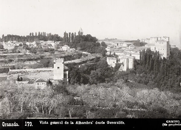 Granada, Spain - general view of the Alhambra Palace