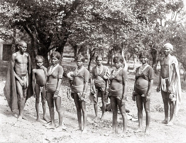 Group of hill people, northern india, c. 1870 s