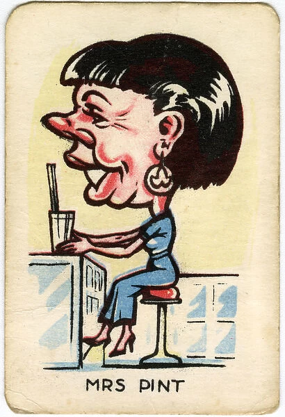 Happy Familes Playing Cards - Mrs Pint