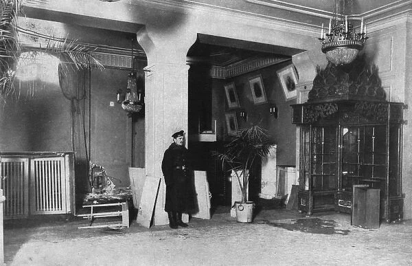 Hotel Astoria after sacking, Petrograd, Russia