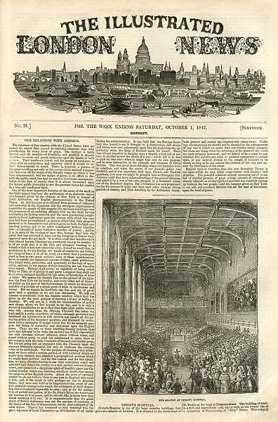 Illustrated London News cover, 1st October 1842