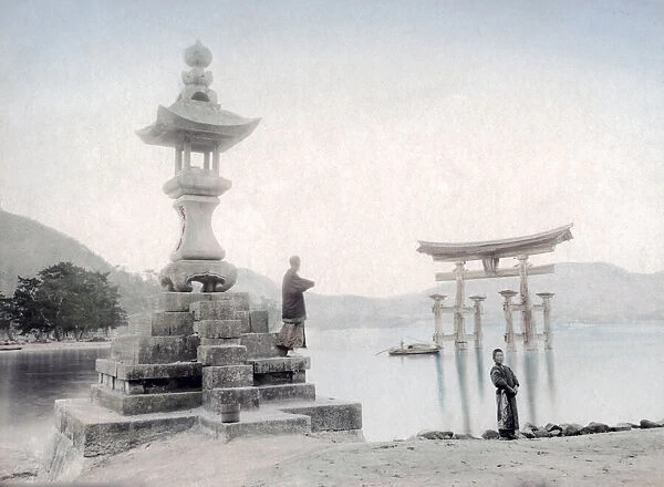 Itsukushima Shrine, Floating Torii, Japan, c. 1890