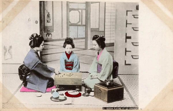 Japan - Geisha girls playing Go