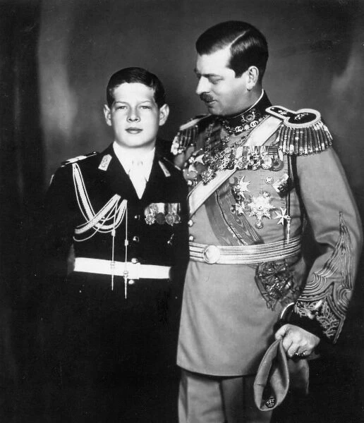 King Carol II of Romania and his son Michael