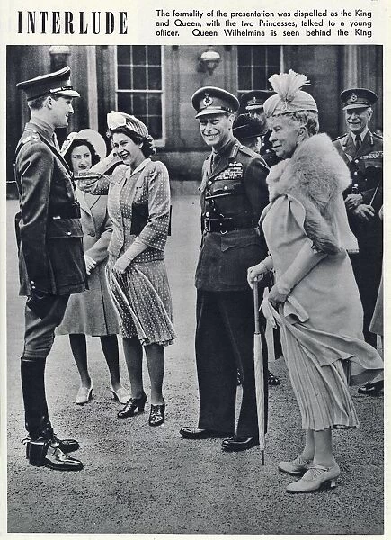 King George VI with Princesses Elizabeth and Margaret