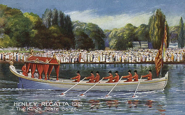 The Kings State Barge at the Henley Regatta - 1912