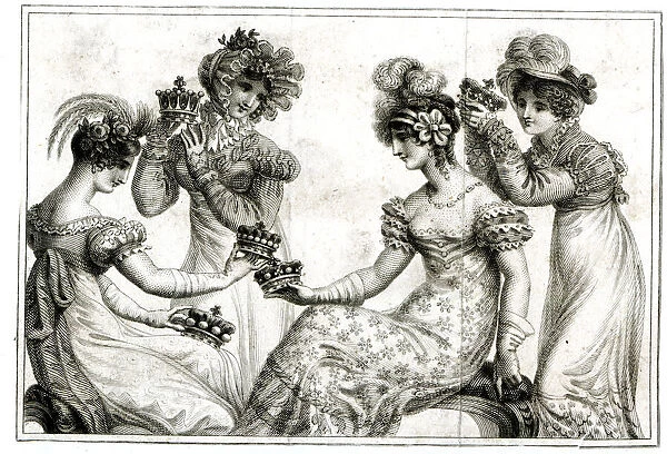 Four Ladies Comparing Five Crowns