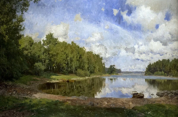 Lake view at Engelsberg, Vastmanland, 1893, by Olof