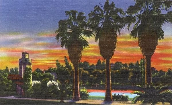 Los Angeles, California - Sunset in Echo Park