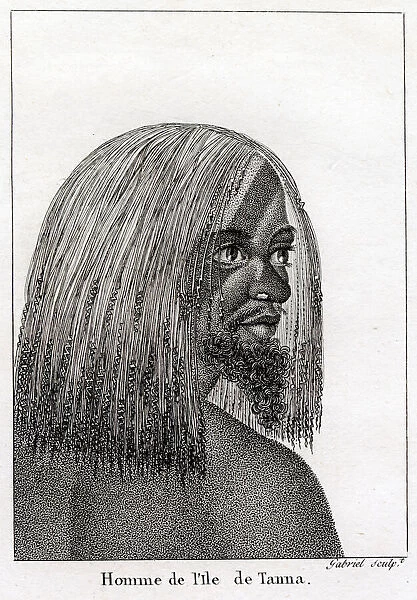 Man of the island of Tana, Vanuatu Date: circa 1800