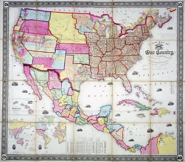 Map of the USA 1855
