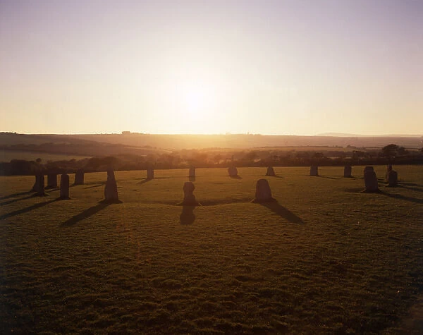 Merry Maidens stone circle, near St Buryan, Cornwall