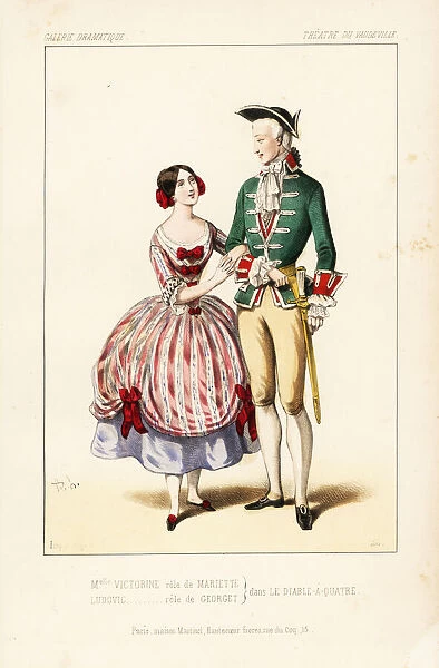 Mlle. Victorine and Ludovic in Le Diable-a-Quatre, 1845