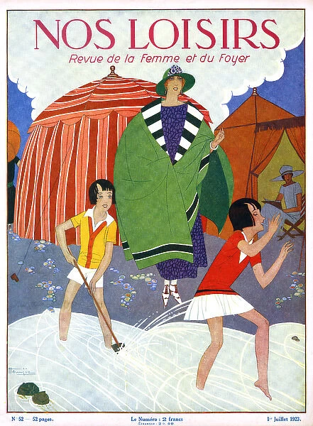 Nos Loisirs magazine cover - summer holiday 1923