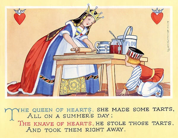 The nursery rhyme, The Queen of Hearts