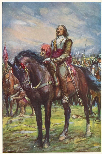 Oliver Cromwell on horseback, English Civil War