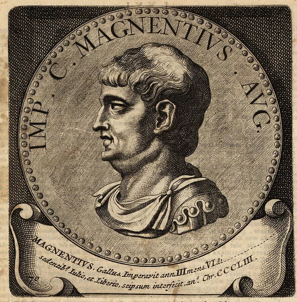 Portrait of Roman Emperor Magnentius