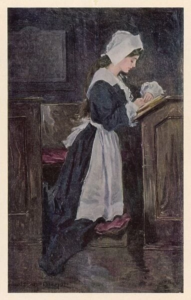 Puritan Girl at Prayer