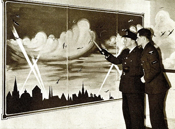RAF cadet identifying types of flight, WW2