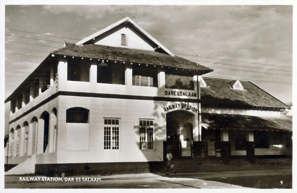 Railway Station, Dar es Salaam, Tanzania. Date: circa 1940s