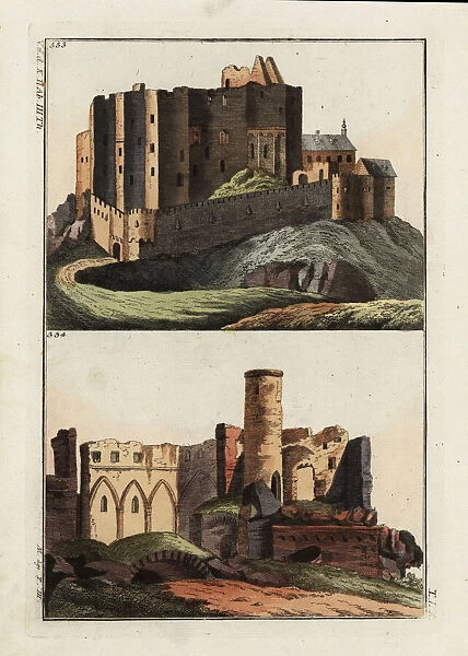 Ruins of the medieval castles at Lichtenstein and Falkensten