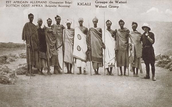 Rwanda, Africa - Group of Tutsi Tribesmen