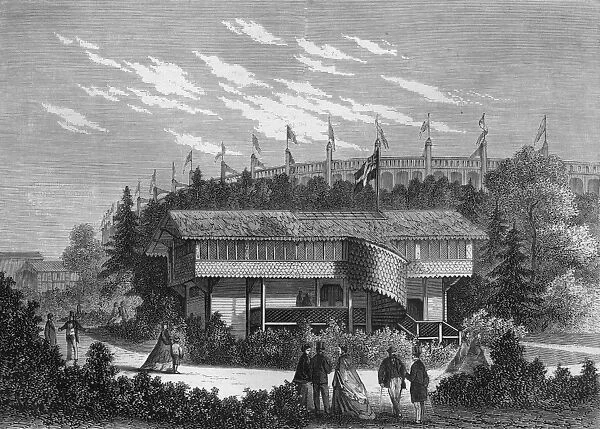 Swedish log cabin at the Exposition Universelle, Paris