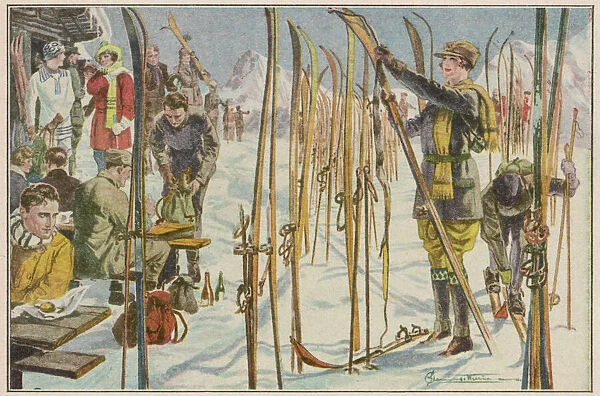 Taking a Ski Break 1927