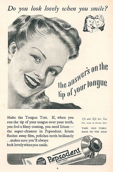 Wartime Pepsodent Advertisement