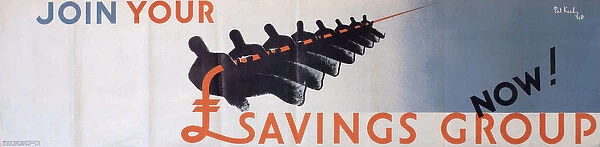 WW2 poster, Join your savings group, now