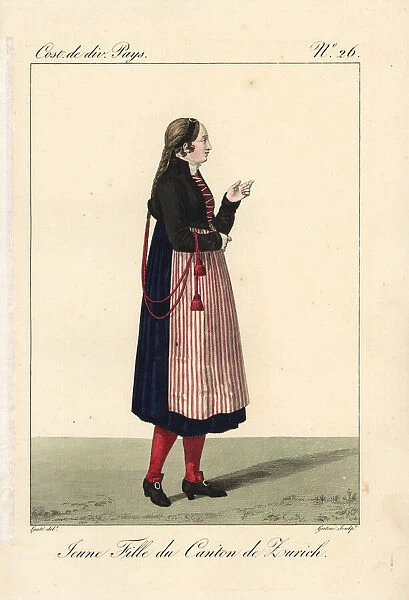 Young woman of the Canton of Zurich, Switzerland