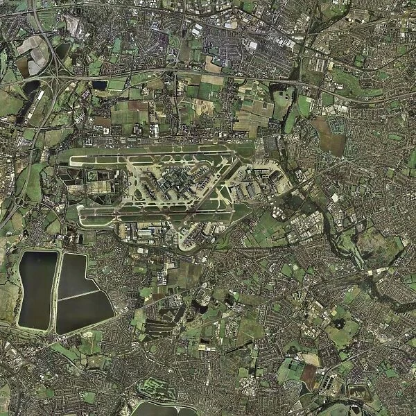 Heathrow Airport, UK, aerial image