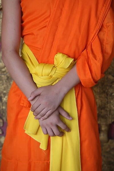 Young Buddhist monk, Luang Prabang, Laos, Indochina, Southeast Asia, Asia