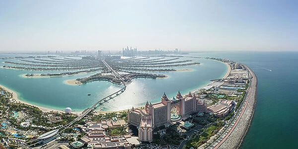 Aerial view of Palm Jumeirah, Dubai, United Arab Emirates
