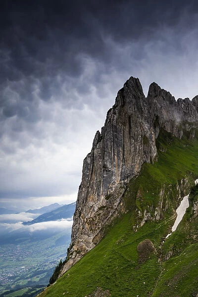 Chruzberg mountain after storm, Canton of Appenzell, Alpstein, Switzerland, Europe